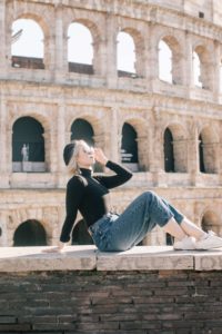 Instagram Post with Colosseum in Background