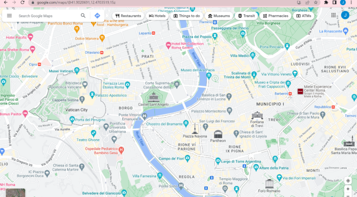 Map of Rome sustainable destination