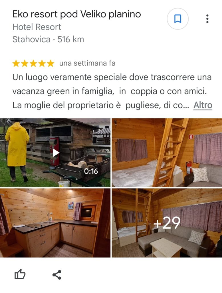recensione-Slovenia Ecoresort-su-Google-Maps.