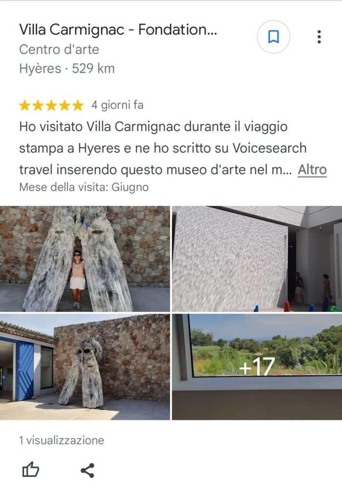 Recension-foto-e-video-di-Villa-Carmignac-su-Google-Maps