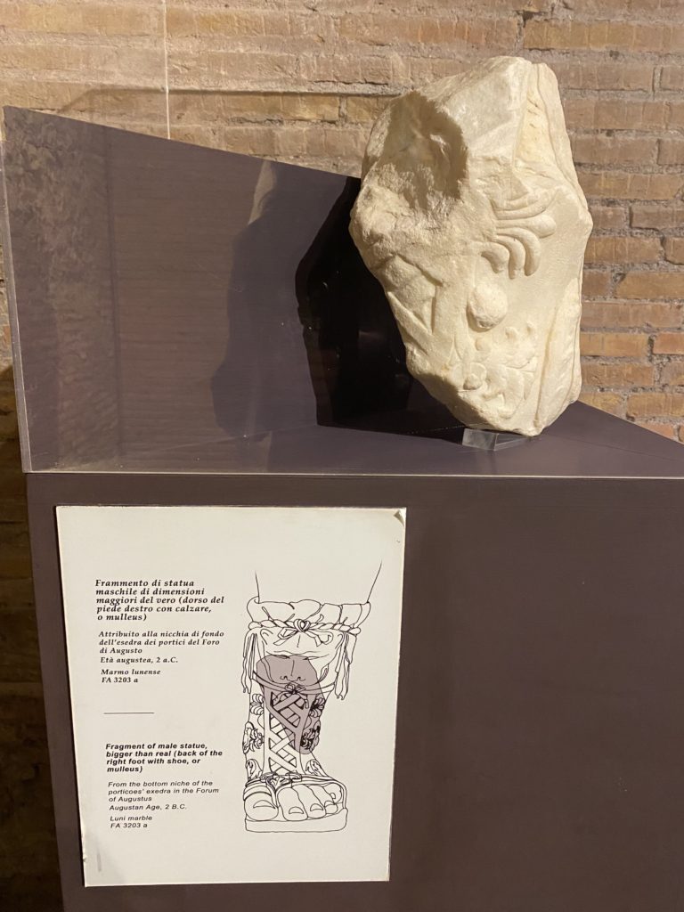 A fragment of a sculpture 