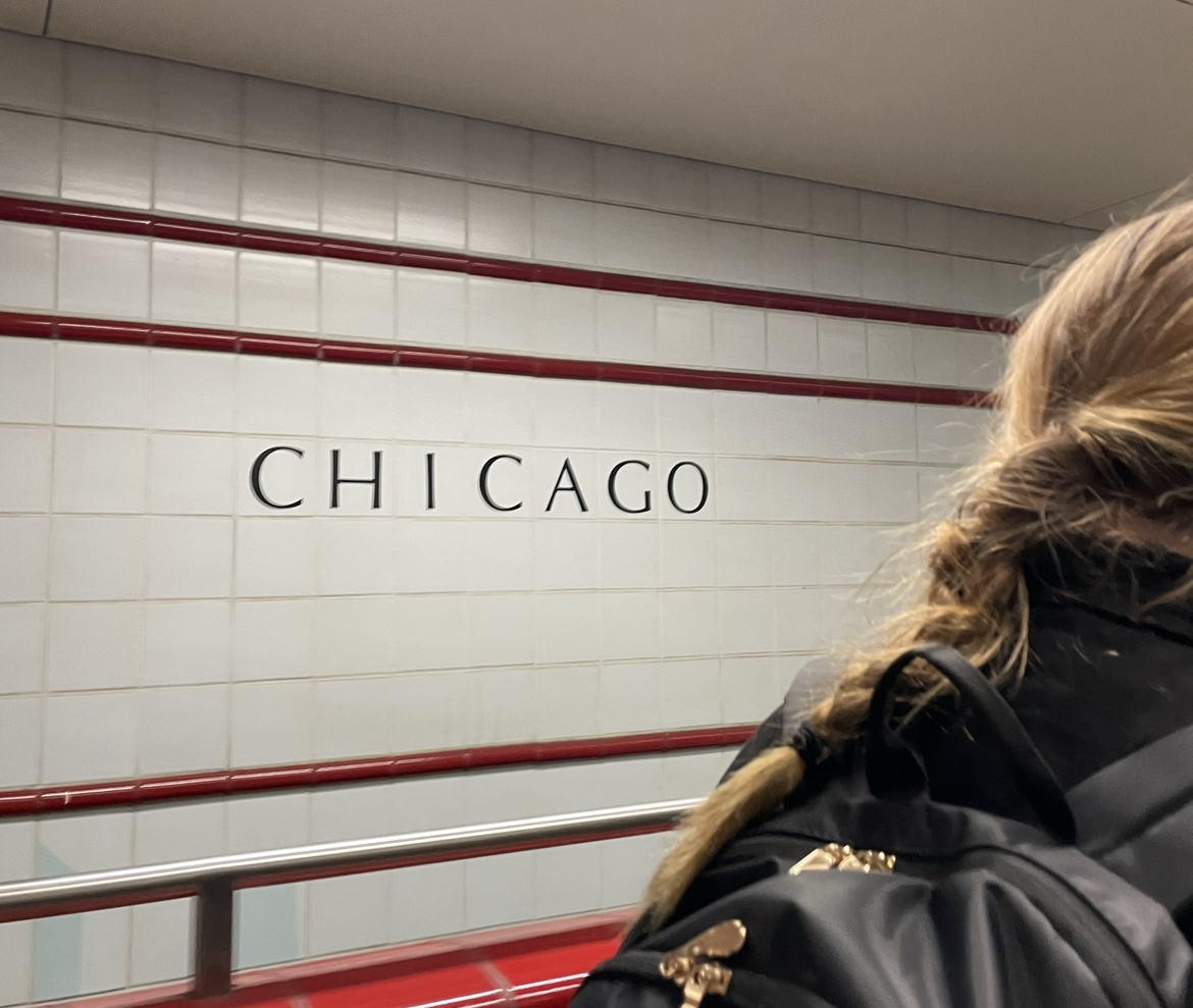 Aesthetic subway Chicago sign